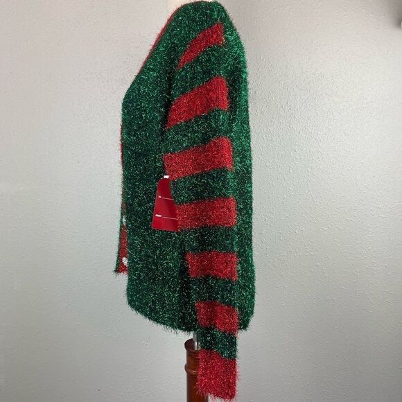 NWT 32 Degrees Christmas Cardigan Size M - Picture 4 of 10